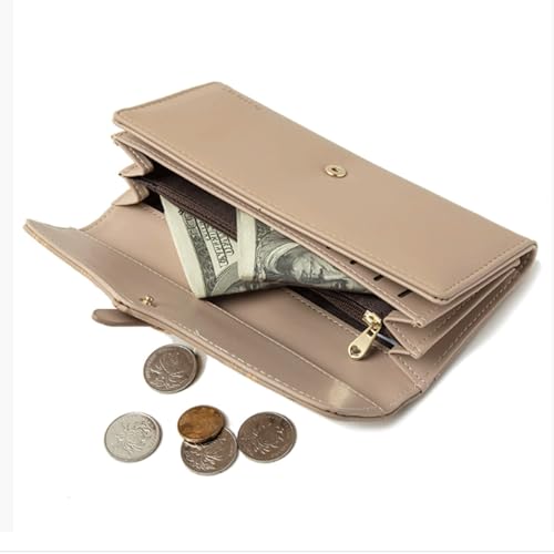 Women's Wallets Leather Trifold Clutch Wallet Credit Card Holder Ladies Travel Wallet Purse Long Printed Hasp Clutch3