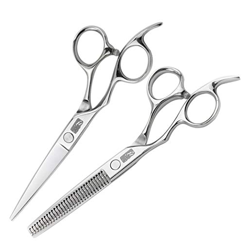 6,0-Zoll-Beruf Linkshänder Friseur Haar-Schere-Set Upscale Friseurscheren Ausdünnung Shear Startseite Haircut Salon Friseur-Werkzeug-Edelstahl-Zubehör Cover