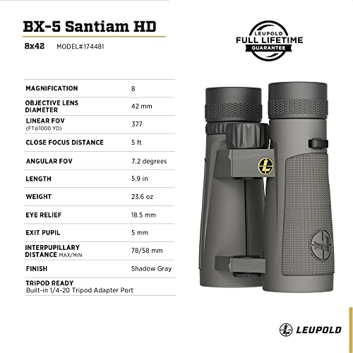 Binoculares Leupold BX-5 Santiam HD 8x42mm miniatura 5