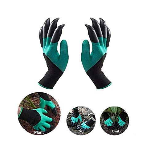 CHENGHAN 2 Paar Gartenhandschuhe mit Krallen Kunststoff Garten Gummihandschuhe Gartenarbeit Gräben Pflanzung dauerhafter… – Bild 5