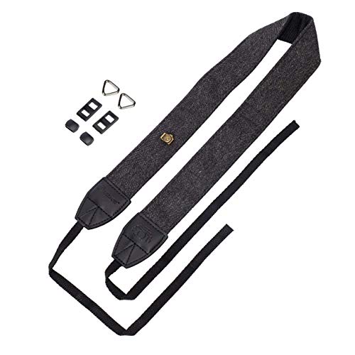 Tarion Camera Strap Adjustable Dslr Camera Neck Strap Belt Retro Film Camera Shoulder Strap Vintage Soft Long Rope Universal Cord For Women Men Slr Mirrorless Cameras Simple Black+Brown #TOP1