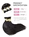 Human Hair Bundles Straight Bundles Human Hair 14 Inch 100% Unprocessed Brazilian Remy Virgin Hair Extensions for Black Women Soft and Smooth (Black, 14 Inch)