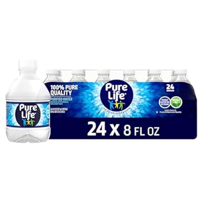 Pure Life Purified Water Bottles, 24 Pack - Still Bottled Water Enhanced with Minerals for a Crisp Taste, Plastic Bottles - 8 Fl Oz