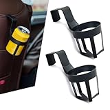 Shakas 2 PCS Car Door Side Window Gap Cup Holder, Integrated Plastic Hollow Design Hanging Installation Door Lifting Glass Beverage Storage Rack, Quick Modification Accessories, for Cars (Black #12)