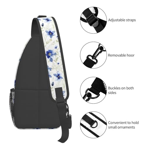 Mochila bandolera con estampado floral para senderismo y viajes miniatura 5