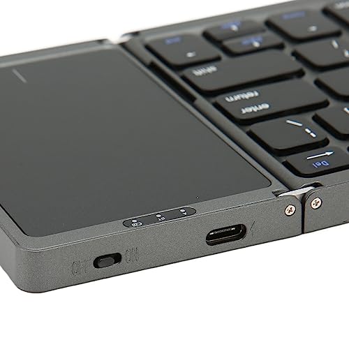 Clavier pliable avec pavé tactile Jectse gris à trois volets et port Type-C - 5