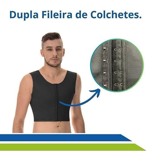 Colete Masculino Pós-Cirúrgico para Cirurgia Plástica e Ginecomastia Cód. 60105 - New Form (3GG, Beg