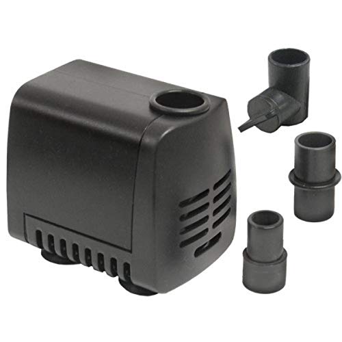 Beckett Corporation 160 GPH Submersible Pond Pump - Pump for Indoor/Outdoor Ponds Fountains Water Gardens Aquariums and Medium Waterfalls 4.1 Max Fountain Height Black