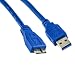 Fullink SuperSpeed USB 3.0 Type A to Micro-B Cable in Blue 3 Feet