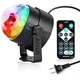 Party Lights,Disco Lights Sound Activated with Remote, Halloween Disco Ball Light,Stage lights-Multi Colors Rotating Magic LED Strobe Lights for Xmas Parties,Room,Pool,Club,Home,Church,Karaoke,Wedding