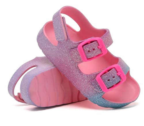 Image of INMINPIN Toddler Boys Girls Buckle Sandals Comfort Open Toe Sandal with Adjustable Back Strap