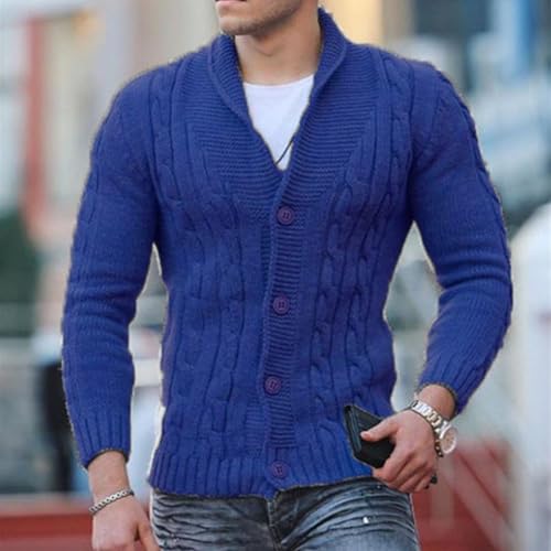 Men's Cardigan Sweater Slim Retro Jacquard Button Down Sweater Knitted Cardigan Casual Sweater2