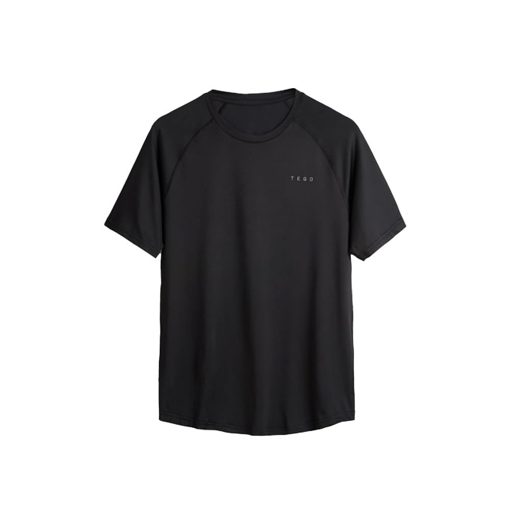 tego Men’s Core Tech Gym T-Shirt | Lightweight Men’s Workout T-Shirt | Athletic Fit, Sweat-Wicking Training Tee with Raglan Sleeves & Curved Hem-picture-1