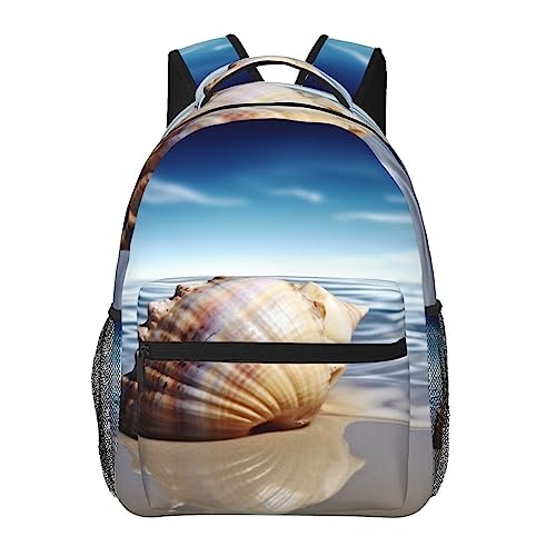 Sac à dos de voyage Ocean Seashell avec design ergonomique noir taille unique pour adulte