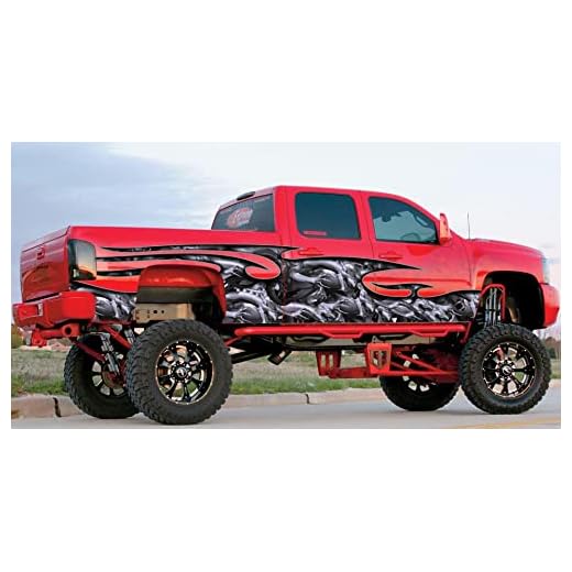 3D Tribal Dragon Full Color Truck Side Graphics, Tribal Dragon 3D Truck Vinyl, Tribal Dragon Truck Side Graphics, Tribal Dragon Truck Vinyl, Tribal Dragon Truck Decal, Tribal Dragon Truck Sticker (25x135)
