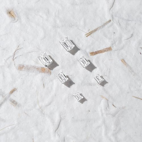 IGI Certified 1/2 to 4 Carat Emerald Cut Lab Grown Diamond Fancy Shape Stud Earrings for Women in 14k Gold (G-H Color, VS1-VS2 Clarity, 0.50 to 4.00 cttw) Push Back Studs by Carbon Atelier4