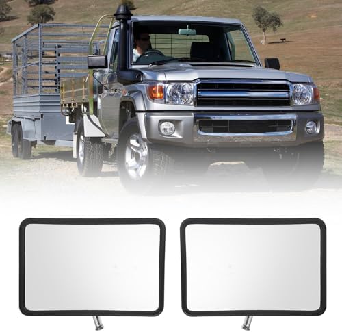 POCREATION Door Mirror Head Set for Landcruiser 70 75 78 Series, Side Rear View Mirror Replacement Parts, 2-Piece Kit