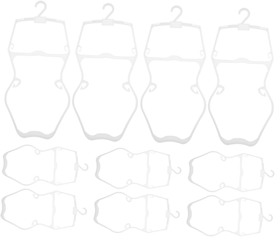 iplusmile 10 Pcs Clothes Hangers Plastic Clothing Rack White Childrens Hangers for Swimwear and Suits Suitable for Closet Storage