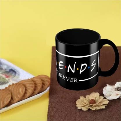 Image of Funny Bestie with Friendship Quotes Printed 325 ml Ceramic Coffee Mug /Tea Cup Gift for Girls, Best Friends, Sister Mom, Wife, Girlfriend 325 ml (Best Friend-14)