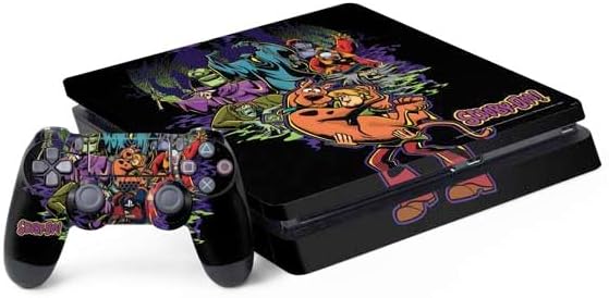 Skinit Decal Gaming Skin Compatible with PS4 Slim Bundle - Officially Licensed Scooby Doo vs Monsters Design