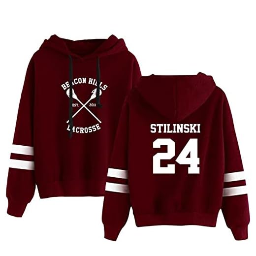 Tubaxing Teen Wolf Sudadera Jersey Teen Wolf Stilinski 24 Sudadera con Capucha para Mujeres/Hombres