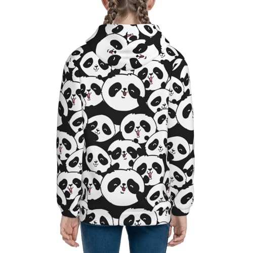 Baby Panda Kid Hoodies Boys Zip Up Sweatshirts Girls Pullover with Pocket 5
