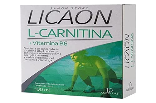 Sanon - Sport Licaon L-Carnitina + Vitamina B6 10 Ampollas De 10 Ml, One Size, 100 Ml
