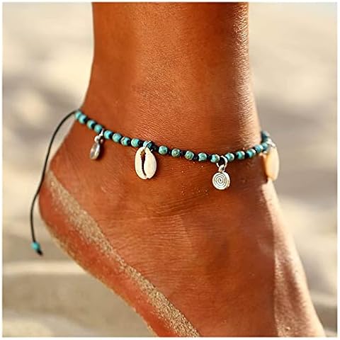 Inilbran Tobillera Boho De Cuentas De Turquesa Cover