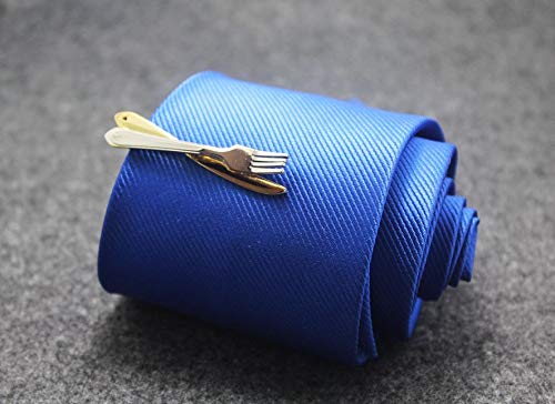 Flairs New York Gentleman's Premium Handmade Artisan Tie Bars Clips Cufflinks (2.00, Gold Knife/Silver Fork) #TOP3