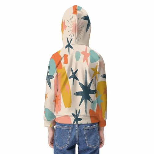Pull à capuche pour garçons et filles motif imprimé léger 10-12 ans - 6