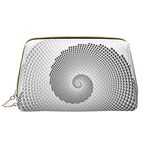 Trousse de maquillage en cuir spirale KOOLR compacte et logeable pour cosmétiques blanc
