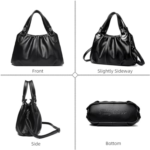 Top Handle Satchel Handbag for Women PU Leather Crossbody Bag Designer Tote Handbag Roomy Work Bag Shoulder Purse3