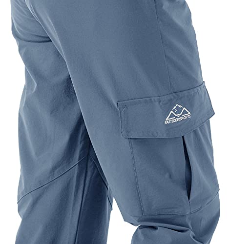 Rdruko Women's Waterproof Hiking Pants Lightweight Dry Fit Cargo Utility Pants With Pockets Blue X-Small #TOP3