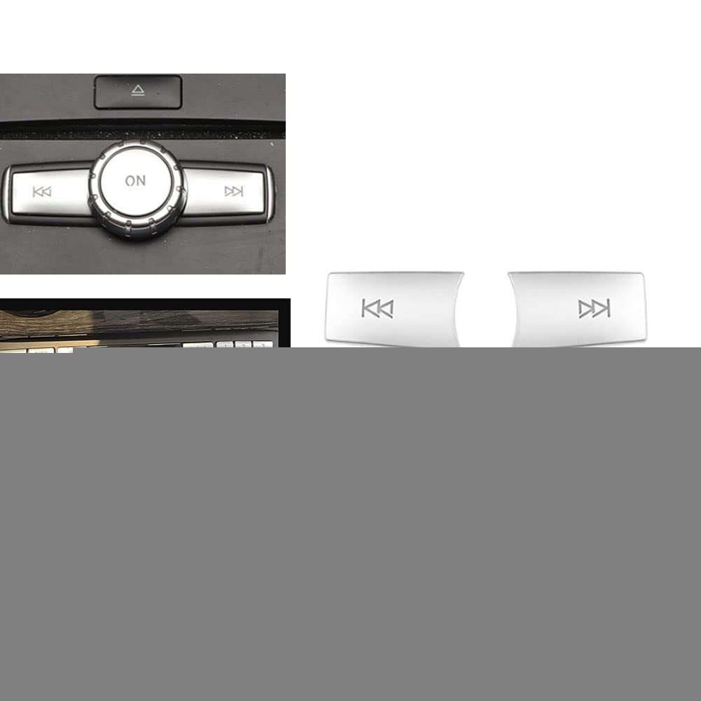 Set 3 Copripulsanti Volumio In ABS Cromato Per Mercedes Classe C W204 E GLK X204 (2011-2015) - 2