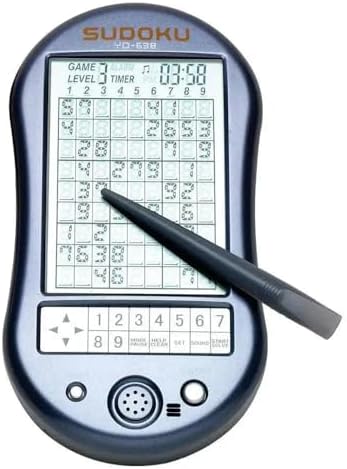 Bits and Pieces - Deluxe Sudoku Handheld Game - Electronic Pocket Size Sudoku Game LED Screen Great Gift - Measures 2-3 4 wide x 4-3 4 long x 3 4 deep