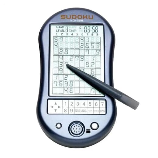 Bits and Pieces - Deluxe Sudoku Handheld Game - Electronic Pocket Size Sudoku Game, LED Screen, Great Gift - Measures 2-3/4" Wide x 4-3/4" Long x 3/4" deep