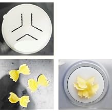 Farfalle Pasta Shape Disc, Bowtie Pasta Fit For Philips Automatic Pasta Maker, Disc Compatible With Philips Pasta Maker Attachment, Kitchen Appliance Stripped Flerkerl XL