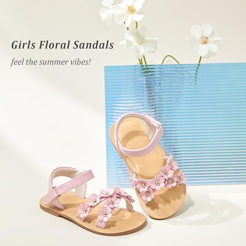 Image of GINFIVE Toddler Girls Sandals Girls Toddler Sandals Little Girls Kids Shoes
