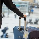 Ticha 4 szt. pogrubiona uniwersalna zawieszka do bagażu, 7 x 11 cm etykiety do bagażu podróżnego z adresem telefonu e-mail z imieniem i nazwiskiem