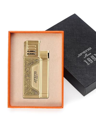 Encendedor antorcha para cigarros con punzón y llama a prueba de viento miniatura 5
