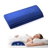 NOFFA Lendenkissen, Rückenkissen zum Schlafen, Ergonomisches Lendenwirbelkissen, Rückenstützkissen aus Memory Schaum für Bett & Sofa, Einstellbare Höhe, Blau