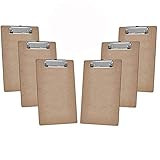 Acrimet Clipboard Letter Size Low Profile Clip Hardboard (6 Pack)