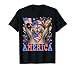 America 4th of July Funny Raccoon Hotdog Feral Women Men Kid T-Shirt