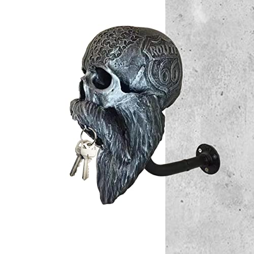 Skull Helmets Holder | Removable Skull Helmets Rack With Hook | Decorative Skull Helmets Rack Resin Crafts For Ghost Head Wall Decoration, Gift For Motorcycle Enthusiasts Proidl #TOP1