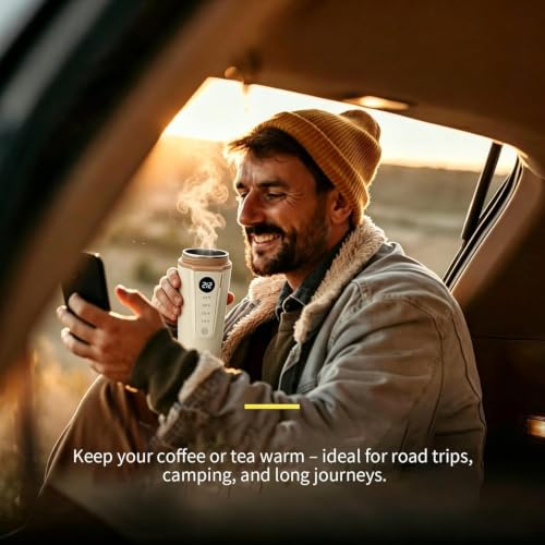 Image of 12V /24V Car Kettle, Portable Kettle for Hot Water (CREAM)