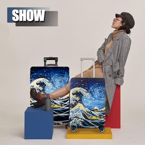 Luggage Covers For Suitcase Tsa Approved,Suitcase Cover Protector Fit 18-20 Inch,Washable Elastic Stretchy Anti-scratch Luggage Sleeve