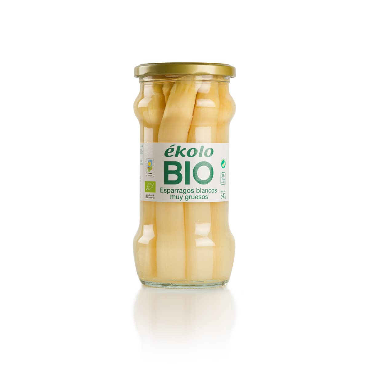 Ekolo Espárragos Blancos Muy Gruesos Bio, 6 Tarros, 540g 3240g