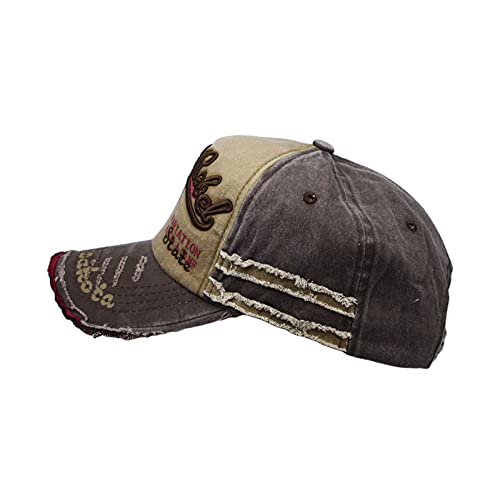 Withmoons Vintage Baseball Cap Meshed Distressed Trucker Hat Kr1252 (Easybrown) #TOP2
