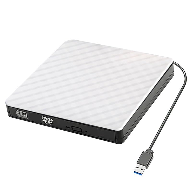 Lecteur DVD graveur CD externe USB 3.0 blanc portable pour PC