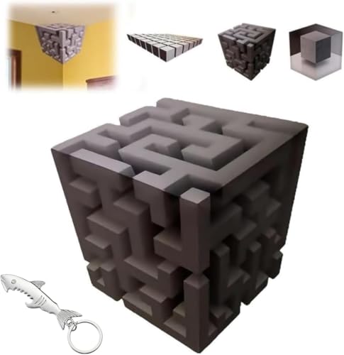 Generisch Impossible Corners – Wall Art That Reshapes Reality,3D Wall Art Illusion Corner Wall Decal,Removable Peel and Stick Graphic Wall Decor,for Living Room, Office, Dorm (Style A)